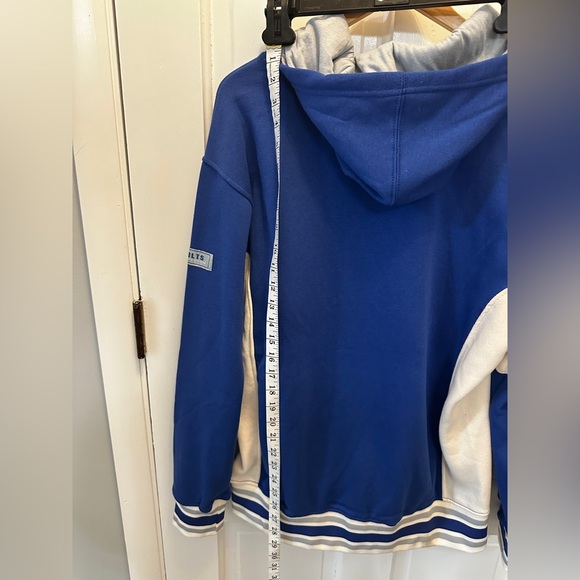 Blue and white Indianapolis Colts Embroidered NFL Team Hoodie - Picture 9 of 11